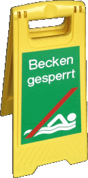 Beckenrandständer Becken gesperrt