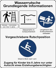 Schild Kinderrutsche bis 3 m DIN EN 1069-2