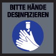 Hinweismatte  45 x 45 Hände desinfizieren