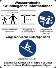 Schild Kinderrutsche bis 3 m DIN EN 1069-2